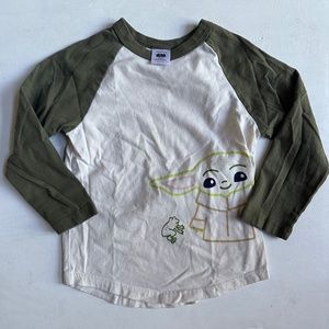 Hanna Andersson Baby Yoda Star Wars Long Sleeve Baseball Tee